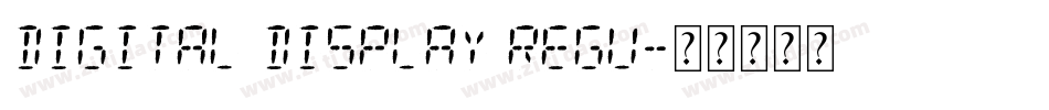 Digital Display Regu字体转换